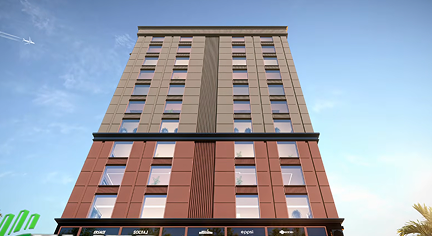 Approx 150 ft high rise structure